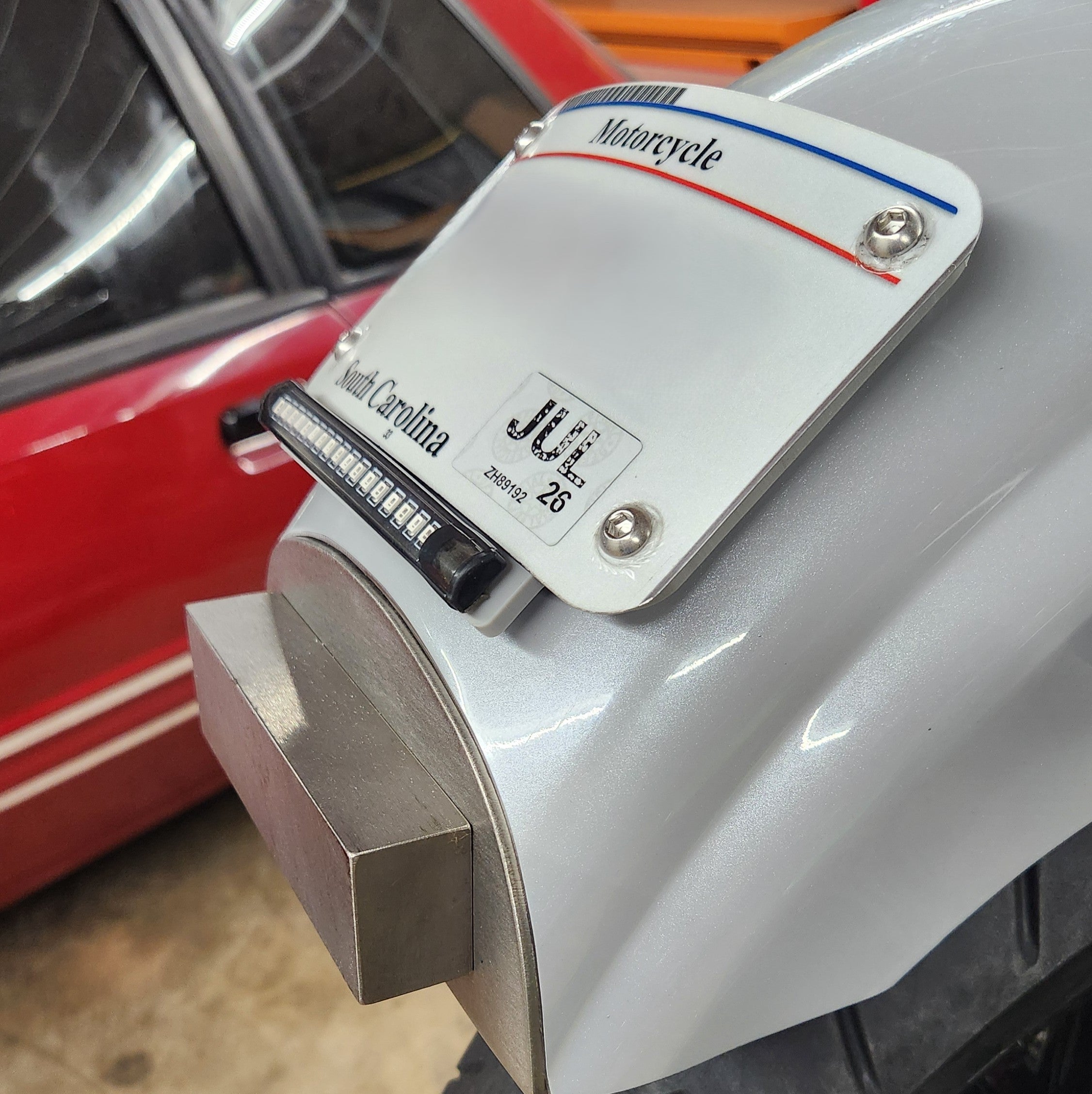 Better Built Moto Lay Down License Plate Mount With Taillight Option